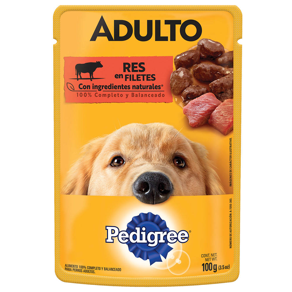 PEDIGREE® SOBRES™ Adulto en Filetes Con Res