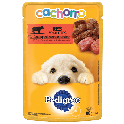 PEDIGREE® SOBRES™ Cachorro en Filetes Con Res