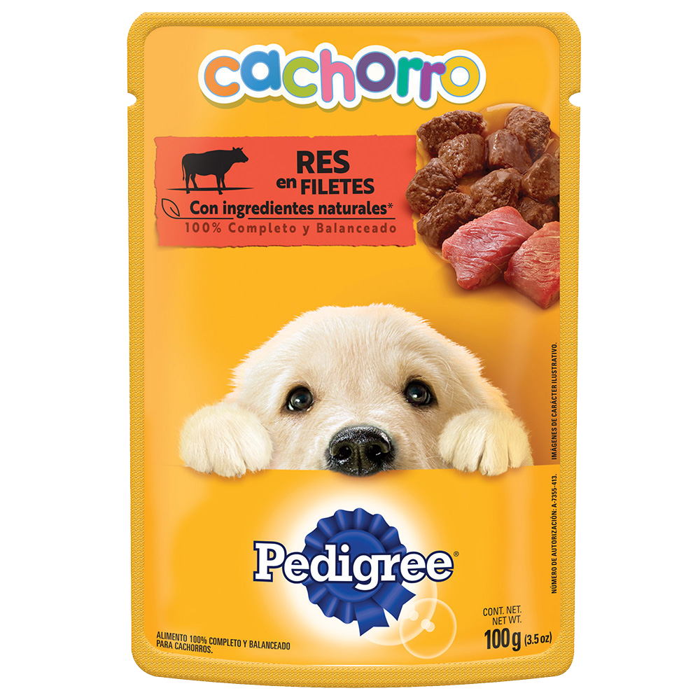 PEDIGREE® SOBRES™ Cachorro en Filetes Con Res