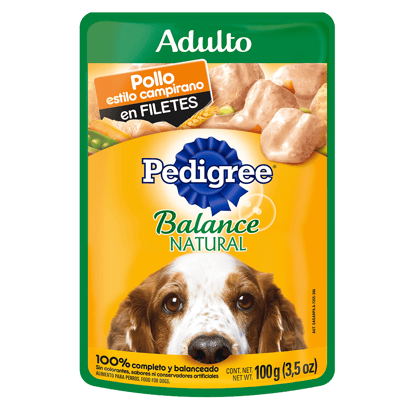 PEDIGREE® Balance Natural SOBRES™ Adulto en Filetes Con Pollo Y Vegetales