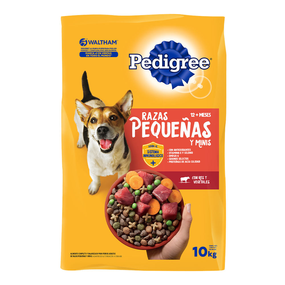 PEDIGREE® Croquetas Adulto Razas Pequeñas Con Res Y Vegetales