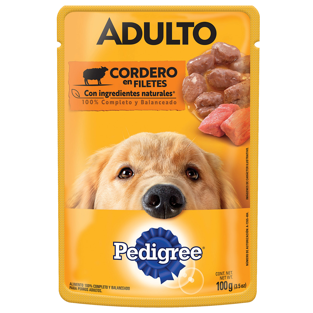 PEDIGREE® SOBRES™ Adulto en Filetes Con Cordero