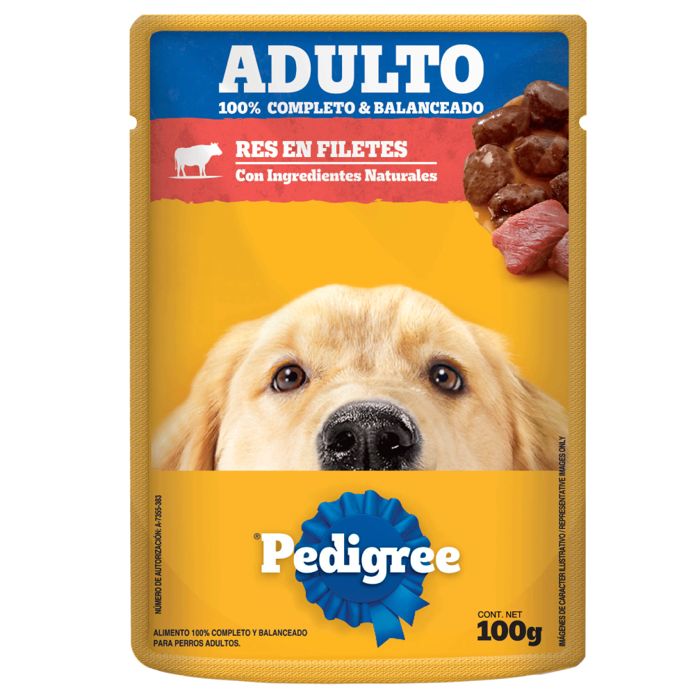 PEDIGREE® SOBRES™ Adulto en Filetes Con Res