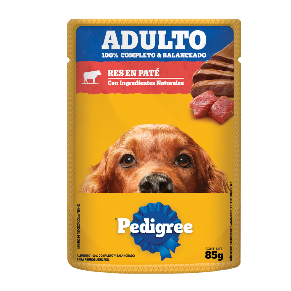 PEDIGREE® SOBRES™ Adulto en Pate Con Res