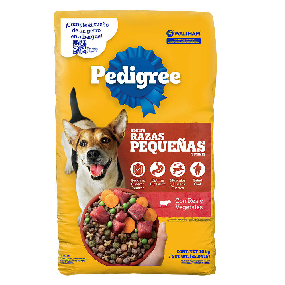 PEDIGREE® Croquetas Adulto Razas Pequeñas Con Res Y Vegetales