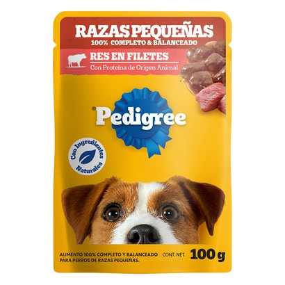 PEDIGREE® SOBRES™ Adulto Razas Pequeñas en Filetes Con Res